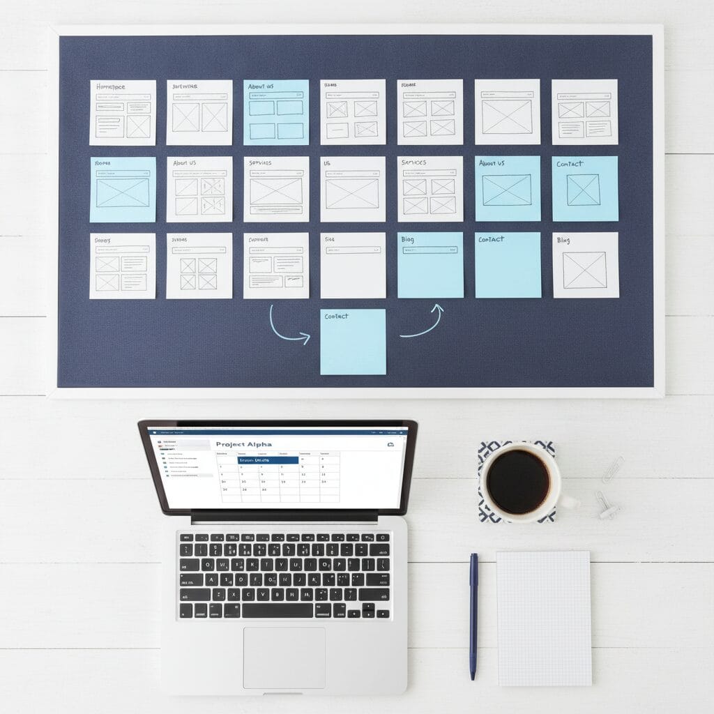 Plan projektu strony internetowej — tablicap z harmonogramem etapów